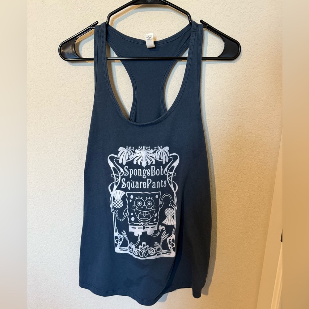 Women’s SpongeBob Squarepants Dark Blue Racerback Tank Top XL